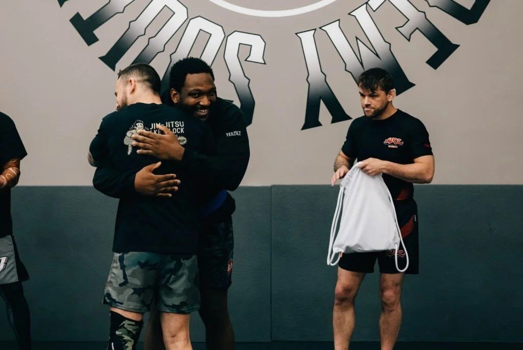 Belt promotion ceremony at Southside Jiu-Jitsu